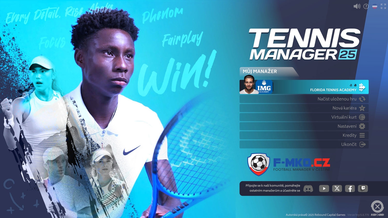 Tennis Manager 2025 v češtině