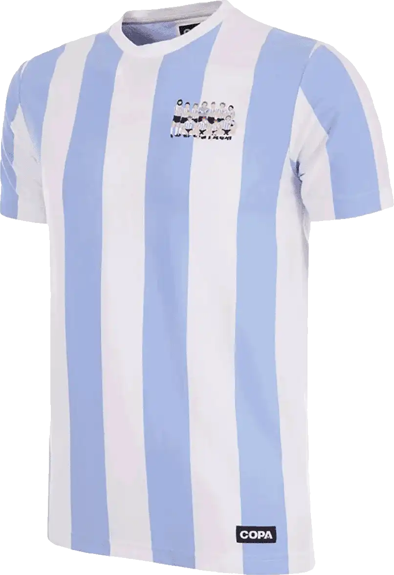 Pánské tričko Retro Argentina 1968 World Champions modro-bílé