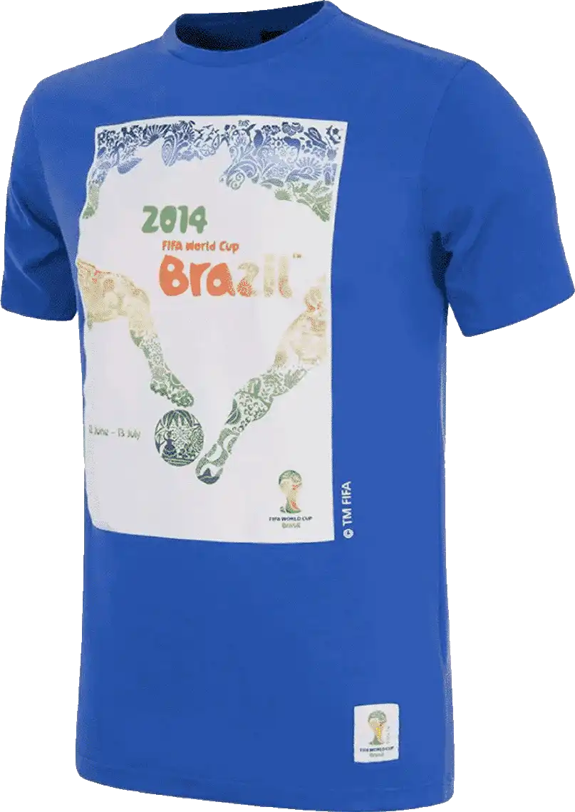 Pánské fotbalové retro tričko COPA Brazil 2014 World Cup modré