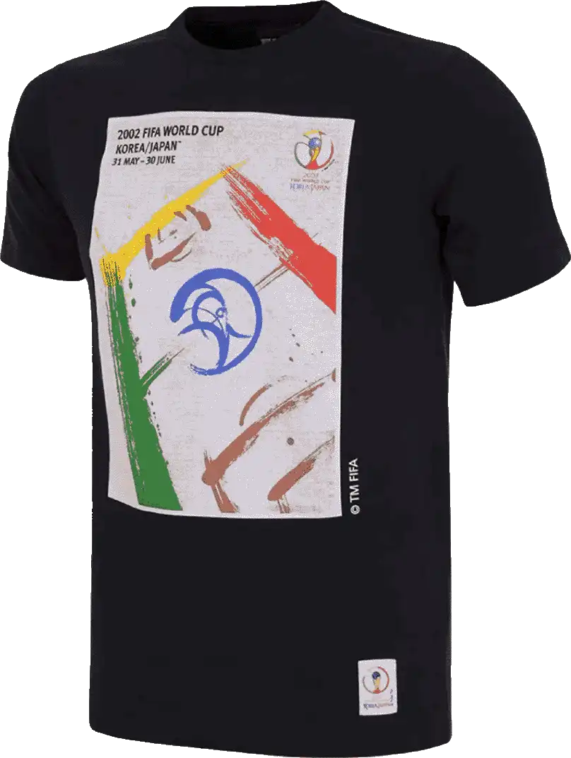 Pánské retro tričko COPA South Korea Japan 2002 World Cup černé