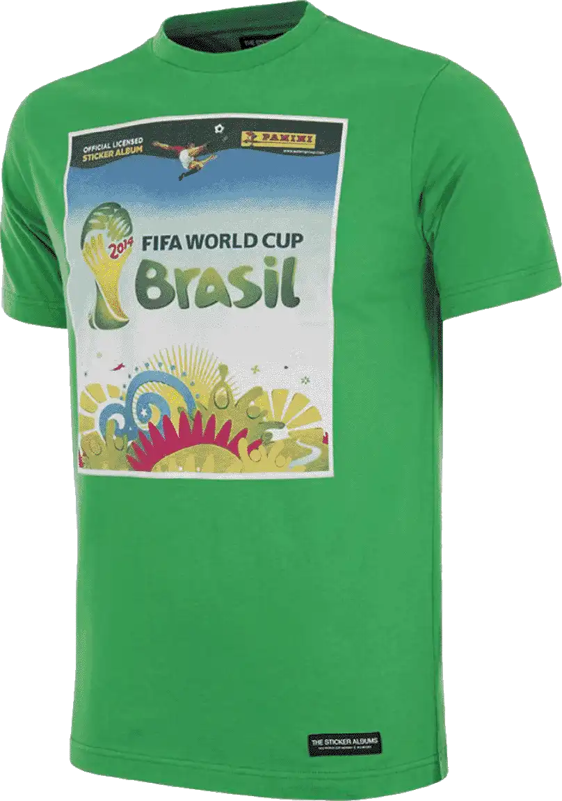 Pánské retro tričko COPA Panini Brazil 2014 World Cup zelené