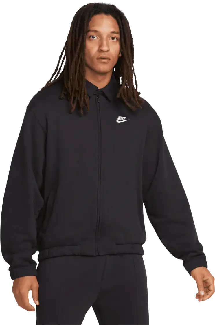 Pánská bunda Harrington Nike Club Fleece černá