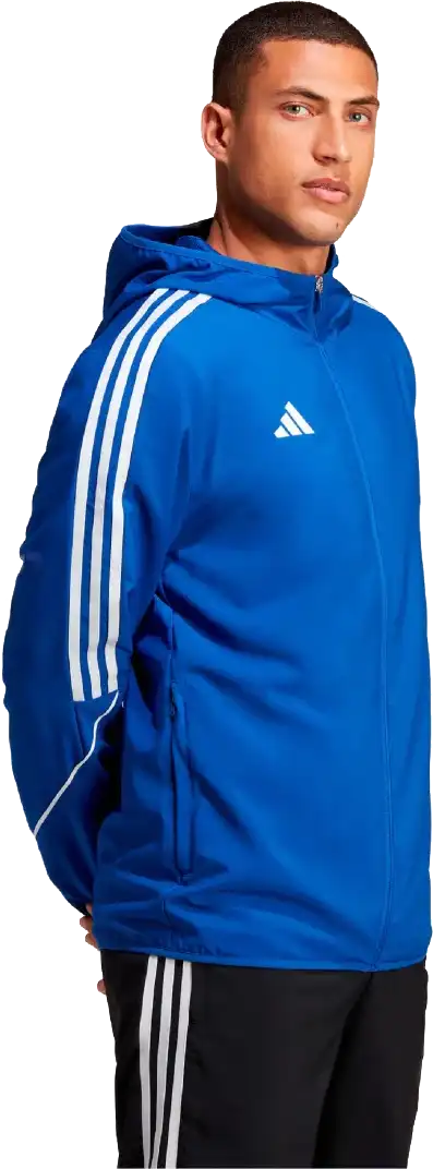 Pánská bunda s kapucí Adidas Tiro 23 League Windbreaker modrá