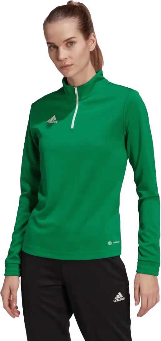 Dámské tréninkové tričko s dlouhým rukávem Adidas Entrada 22 zelené