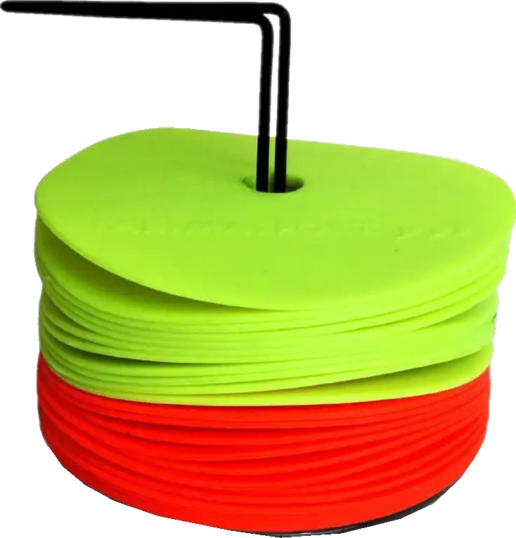 Vytyčovací mety Yakimasport ploché sada 20 ks průměr 14 cm