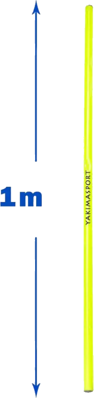 Tréninková tyč Yakimasport žlutá 100 cm