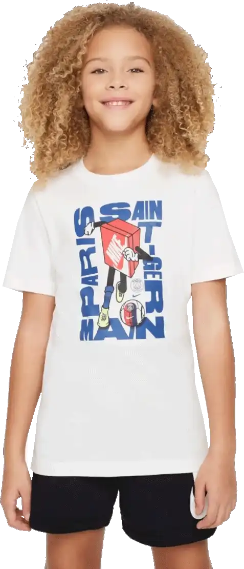 Dětské fotbalové tričko Nike PSG 23/24 Tee bílé