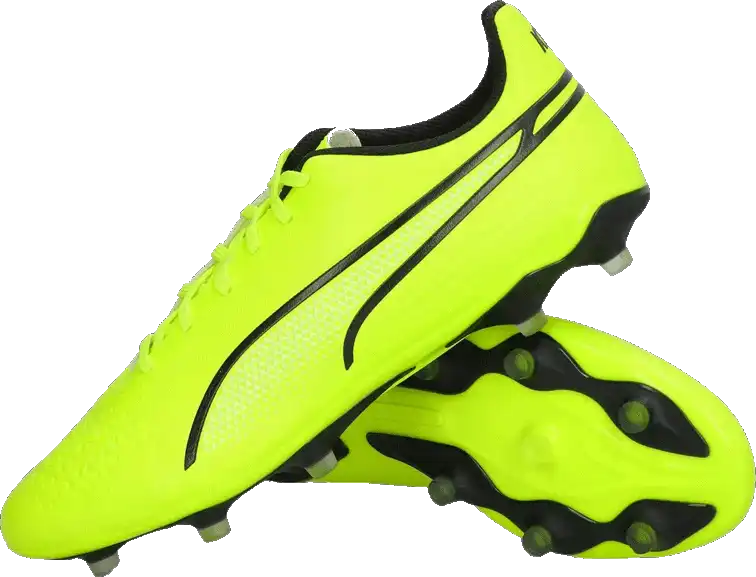 Pánské kopačky lisovky Puma King Match FG/AG limetka