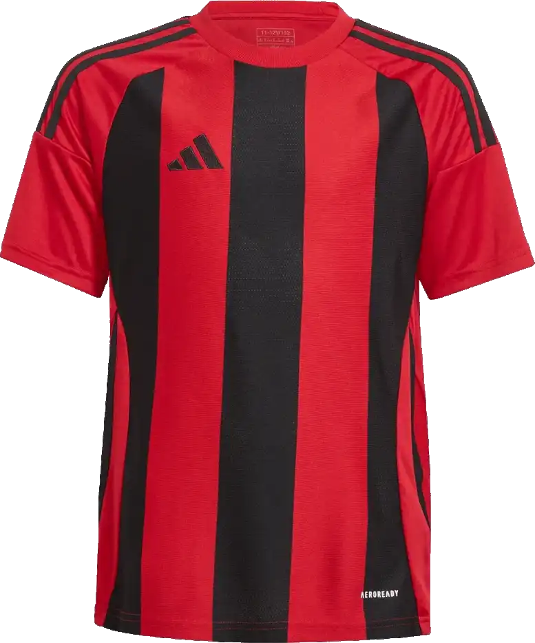 Dětský fotbalový dres Adidas Striped 24 červeno-černý