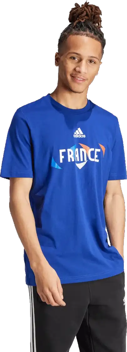 Pánské fotbalové tričko Adidas Francie Tee modré