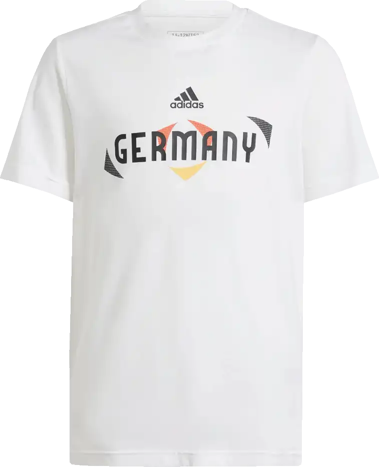 Dětské fotbalové tričko Adidas Německo Tee bílé