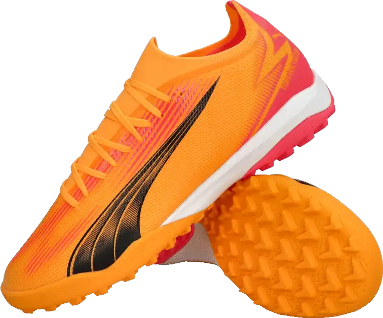 Pánské kopačky turfy Puma Ultra Match TT oranžové2