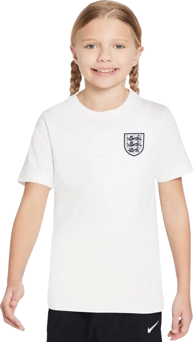 Dětské fotbalové tričko Nike Anglie 2024 Crest bílé