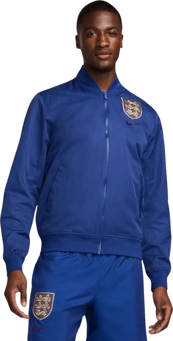 Pánský tkaný bomber Nike Anglie 2024 Essentials modrý