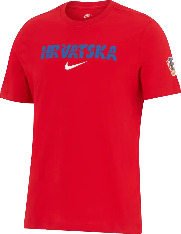 Pánské sportovní tričko Nike Chorvatsko 2024 Crest červené