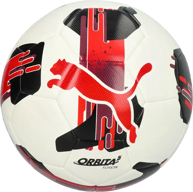 Fotbalový míč Puma Orbita 5 Fusion velikost 5 bílo-červený