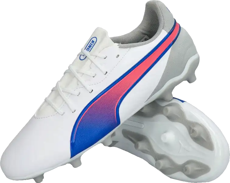 Dětské kopačky lisovky Puma King Match FG/AG bílé