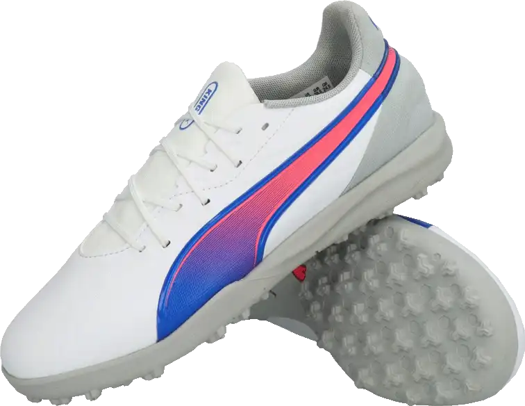 Dětské kopačky turfy Puma King Match TT bílé
