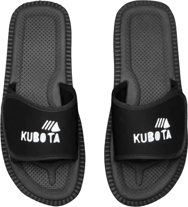 Unisex pantofle Kubota na suchý zip černé
