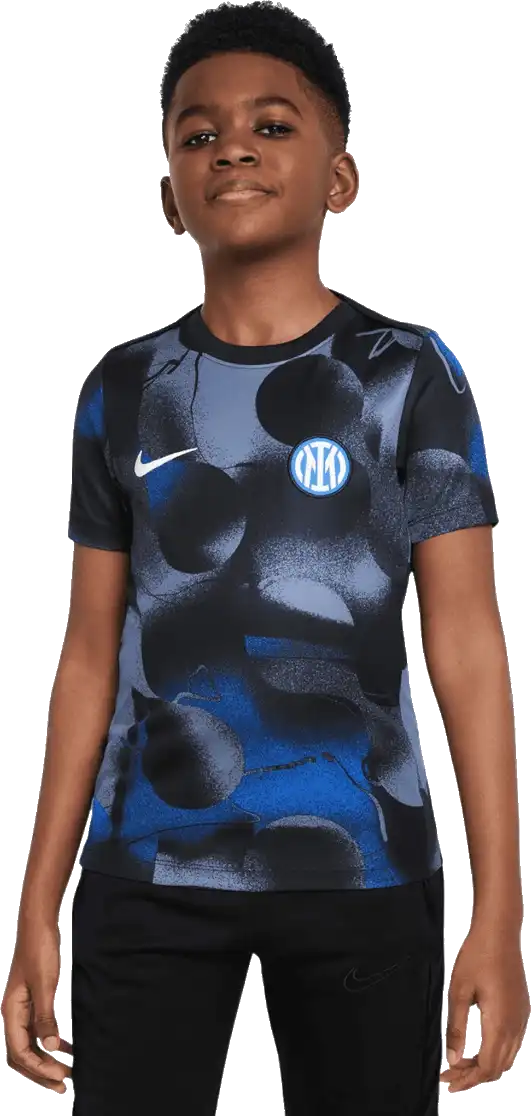 Dětské předzápasové tričko Nike Inter Milan 24/25 černé