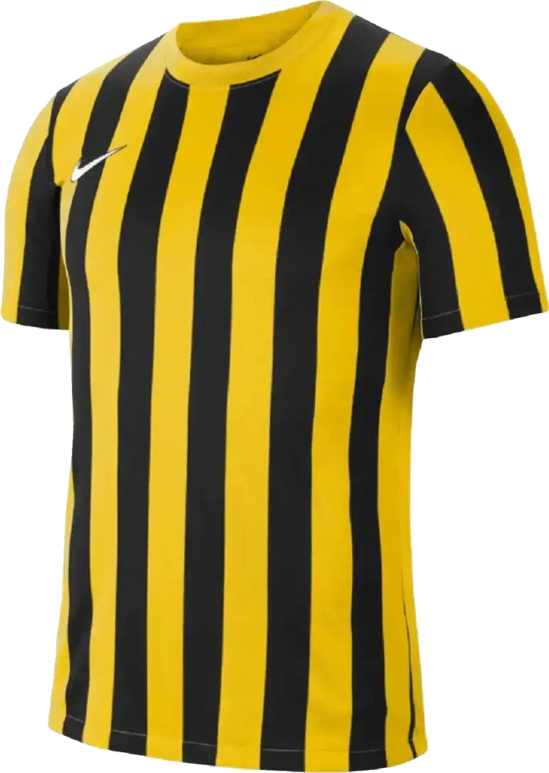 Dětský fotbalový dres Nike Striped Division IV žluto-černý