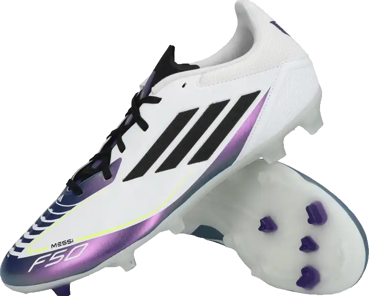 Pánské kopačky lisovky Adidas F50 League Messi FG/MG bílé