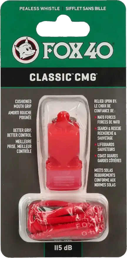 Píšťalka s provázkem Fox40 Classic CMG červená