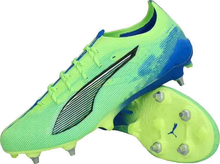 Pánské kopačky kolíky Puma Ultra 5 Ultimate MxSG limetka