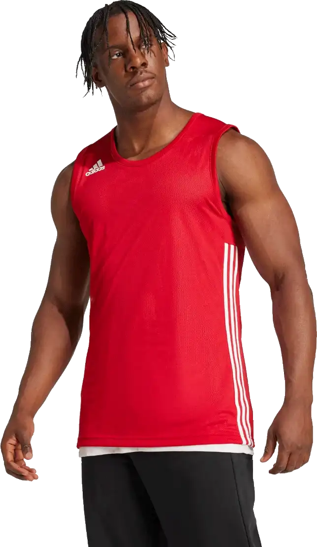 Pánský oboustranný dres bez rukávů Adidas 3G Speed Reversible červený
