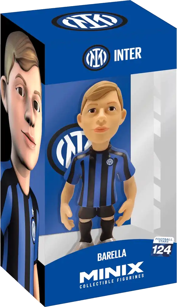 Sběratelská figurka Minix Inter Milan Nicolo Barella 12 cm modrá