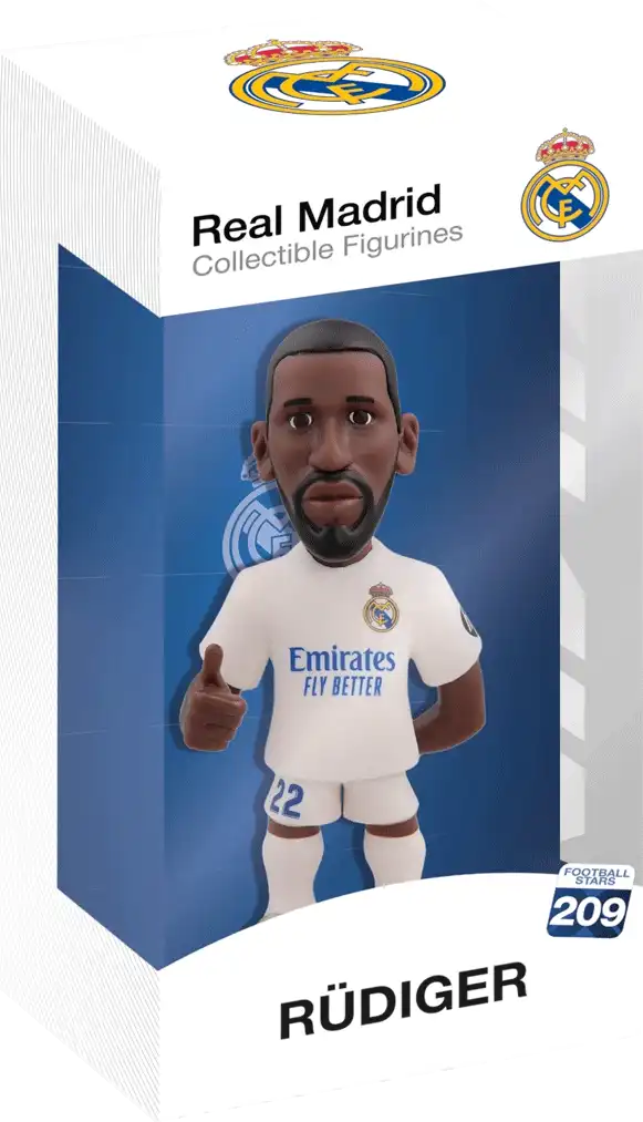 Sběratelská figurka Minix Real Madrid Antonio Rudiger 12 cm bílá