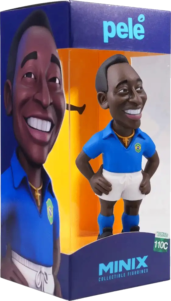 Sběratelská figurka Minix Brazílie Pelé 12 cm modrá
