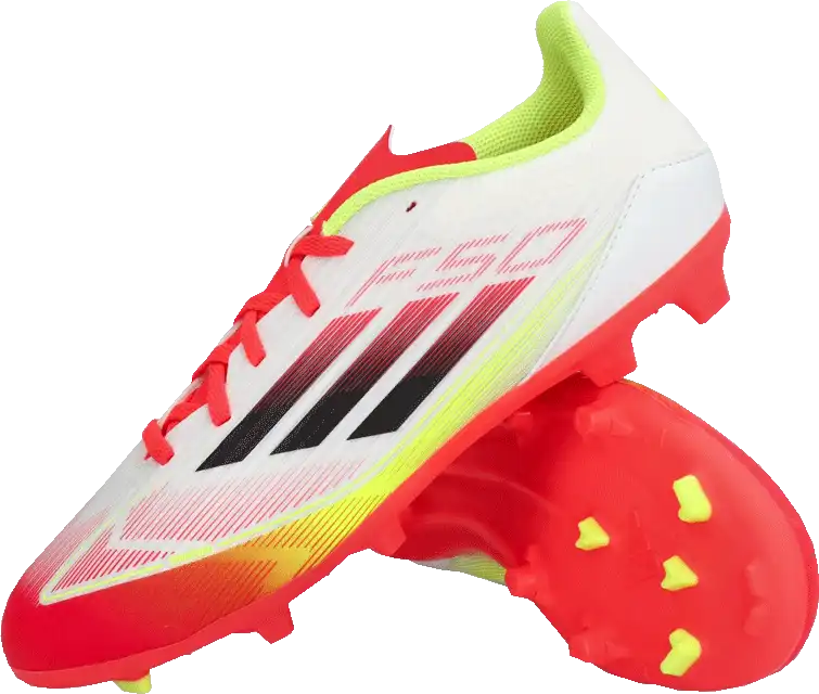 Dětské kopačky lisovky Adidas F50 League FG/MG bílo-červené
