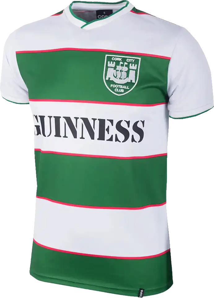 Pánský fotbalový retro dres COPA Cork City FC 1984 bílo-zelený
