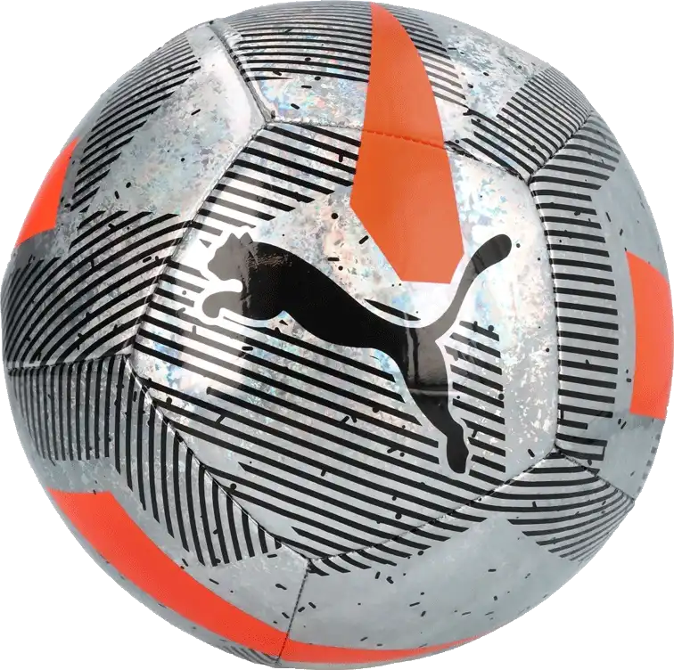 Fotbalový míč Puma Cage velikost 4 stříbrný3