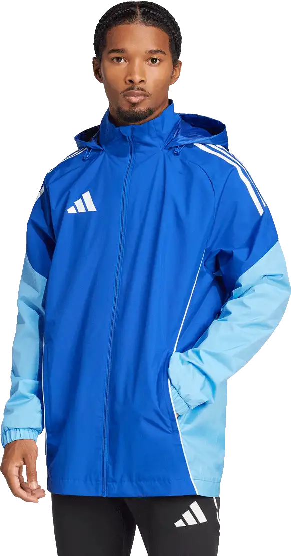 Pánská bunda s podšívkou Adidas Tiro 25 Competiton Allweather modrá