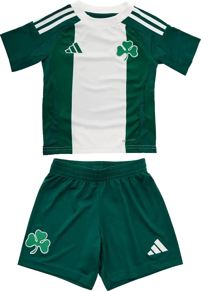 Dětská domácí souprava Adidas Panathinaikos FC 24/25 bílo-zelená