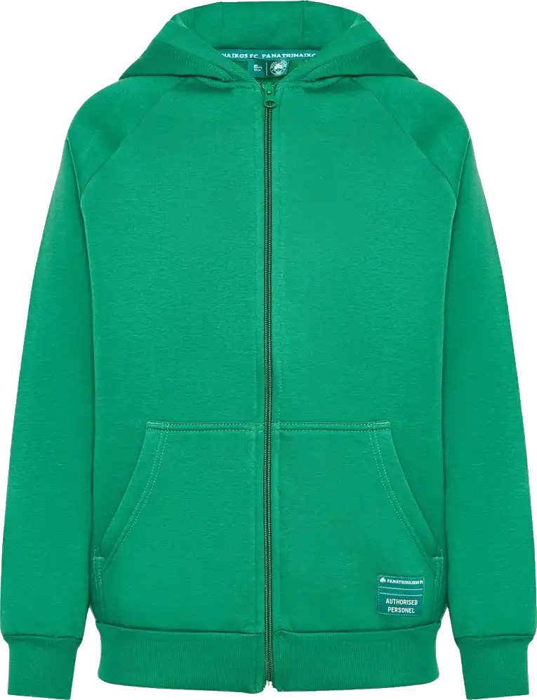 Dětská mikina s kapucí Bodytalk Panathinaikos FC 24/25 zelená