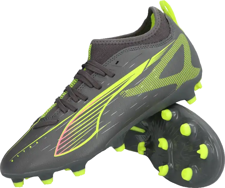 Dětské kopačky lisovky Puma Ultra 5 Match FG/AG černo-šedé