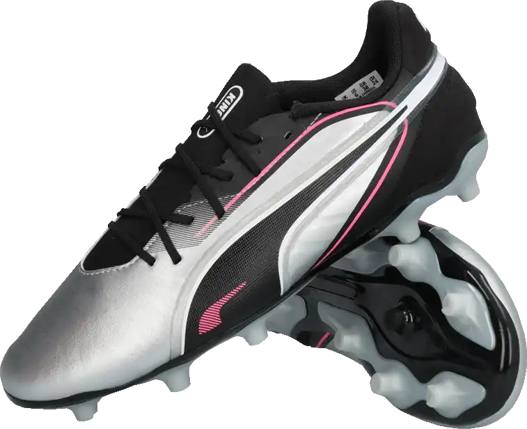 Dětské kopačky lisovky Puma King Match FG/AG černo-šedé