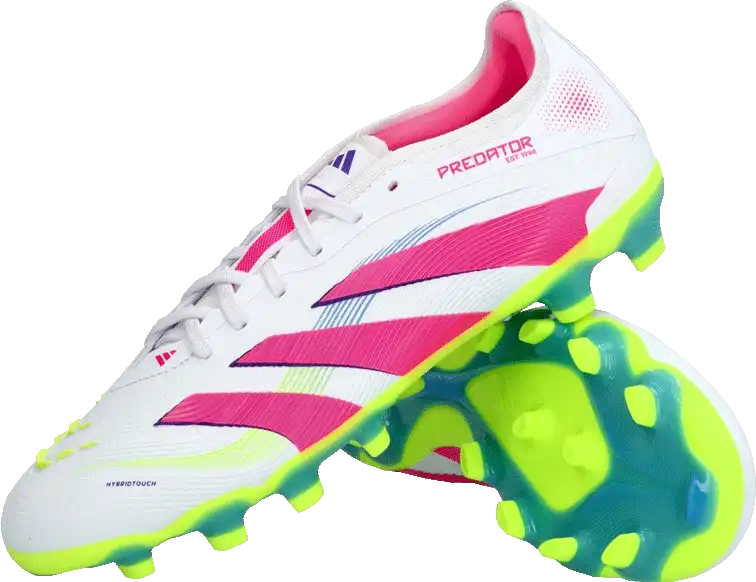 Pánské kopačky lisovky Adidas Predator Pro MG bílo-růžové