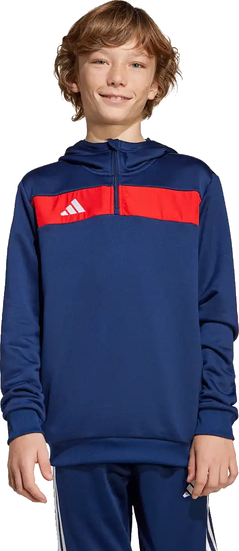 Dětská měkká mikina s kapucí Adidas Tiro 25 Essentials Sweat modrá