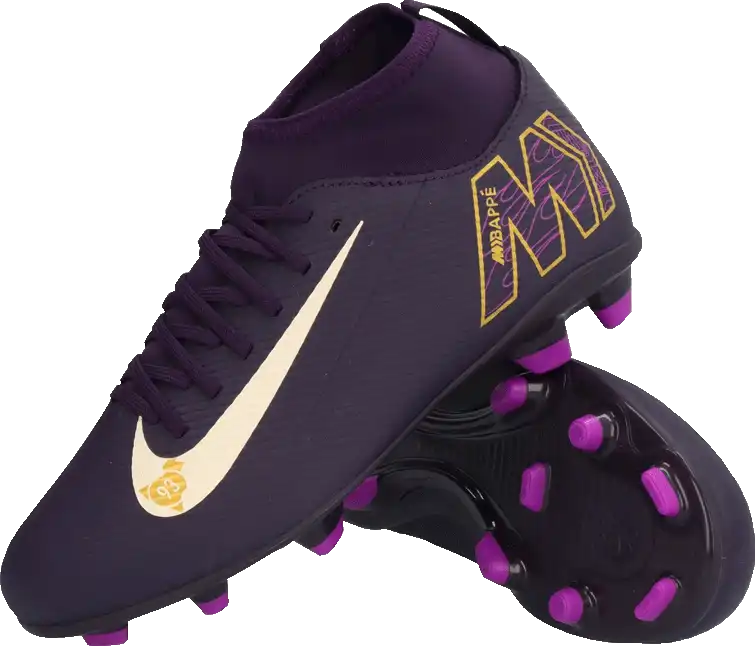 Dětské lisovky Nike Mercurial Superfly 10 Club Kylian Mbappé FG/MG fialové