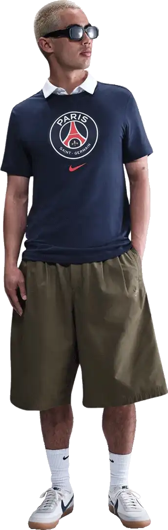 Pánské tričko s krátkým rukávem Nike PSG 25/26 Crest Tee modré