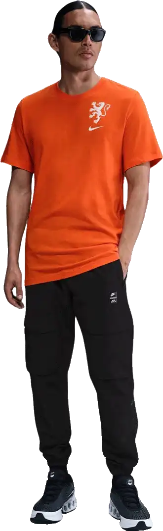 Pánské tričko s krátkým rukávem Nike Nizozemí 25/26 Crest Tee oranžové