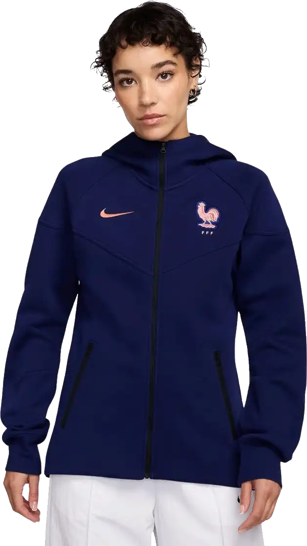 Dámská flísová mikina Nike Francie 25/26 Tech Fleece Windrunner modrá
