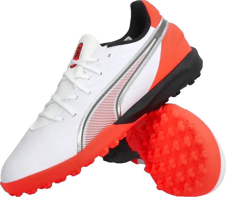 Dětské kopačky turfy Puma King Match TT bílé2
