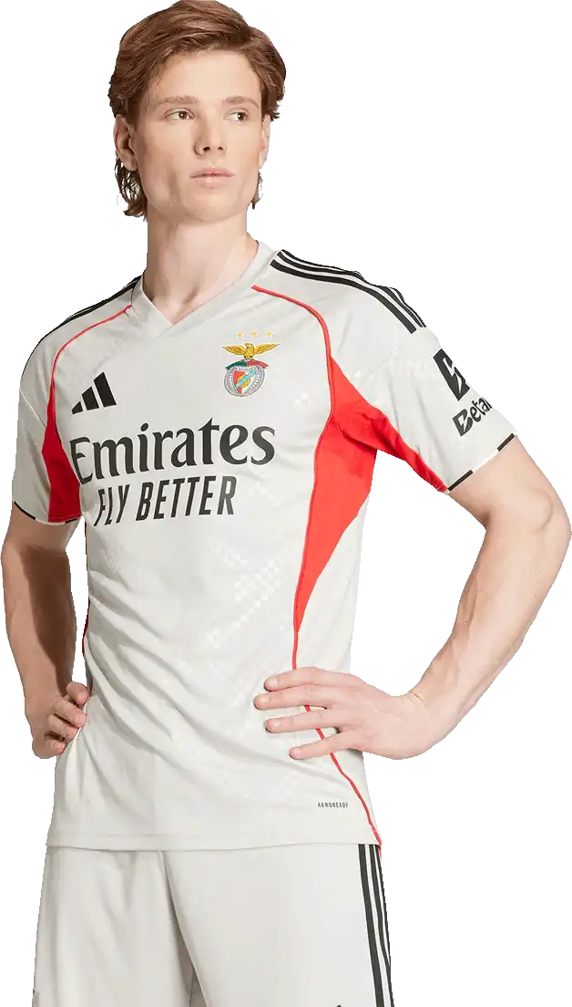 Pánský venkovní fotbalový dres Adidas SL Benfica 25/26 béžový