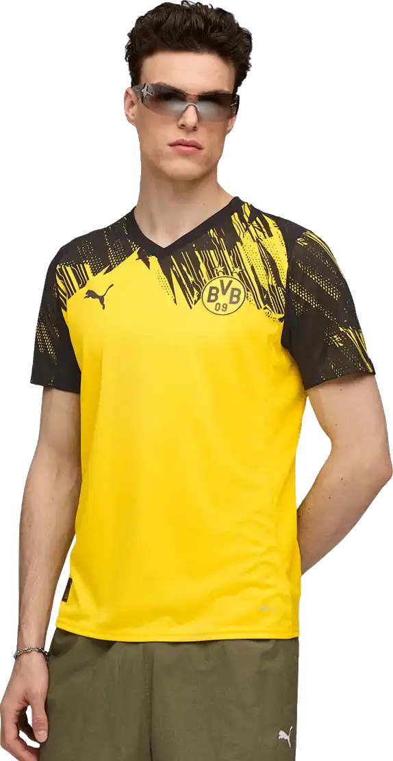 Pánský domácí fotbalový dres Puma Borussia Dortmund 25/26 žluto-černý