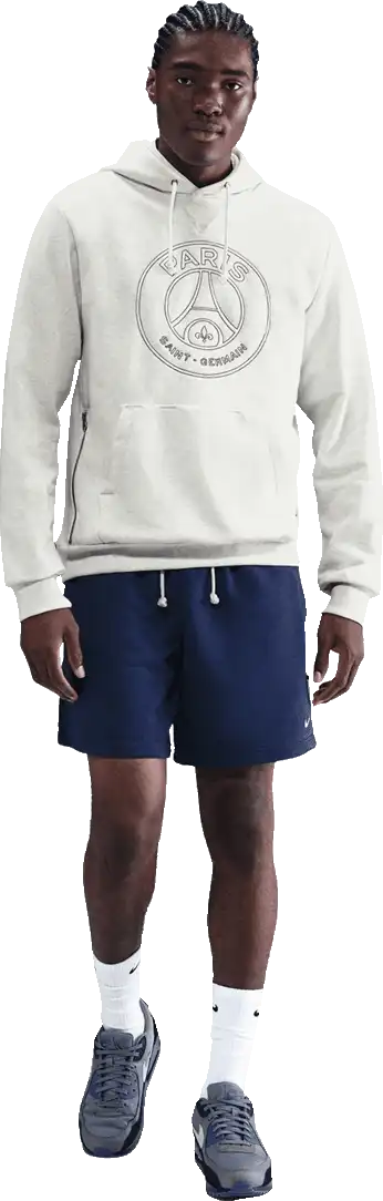 Pánská mikina s kapucí Nike PSG 25/26 Standard Issue bílá